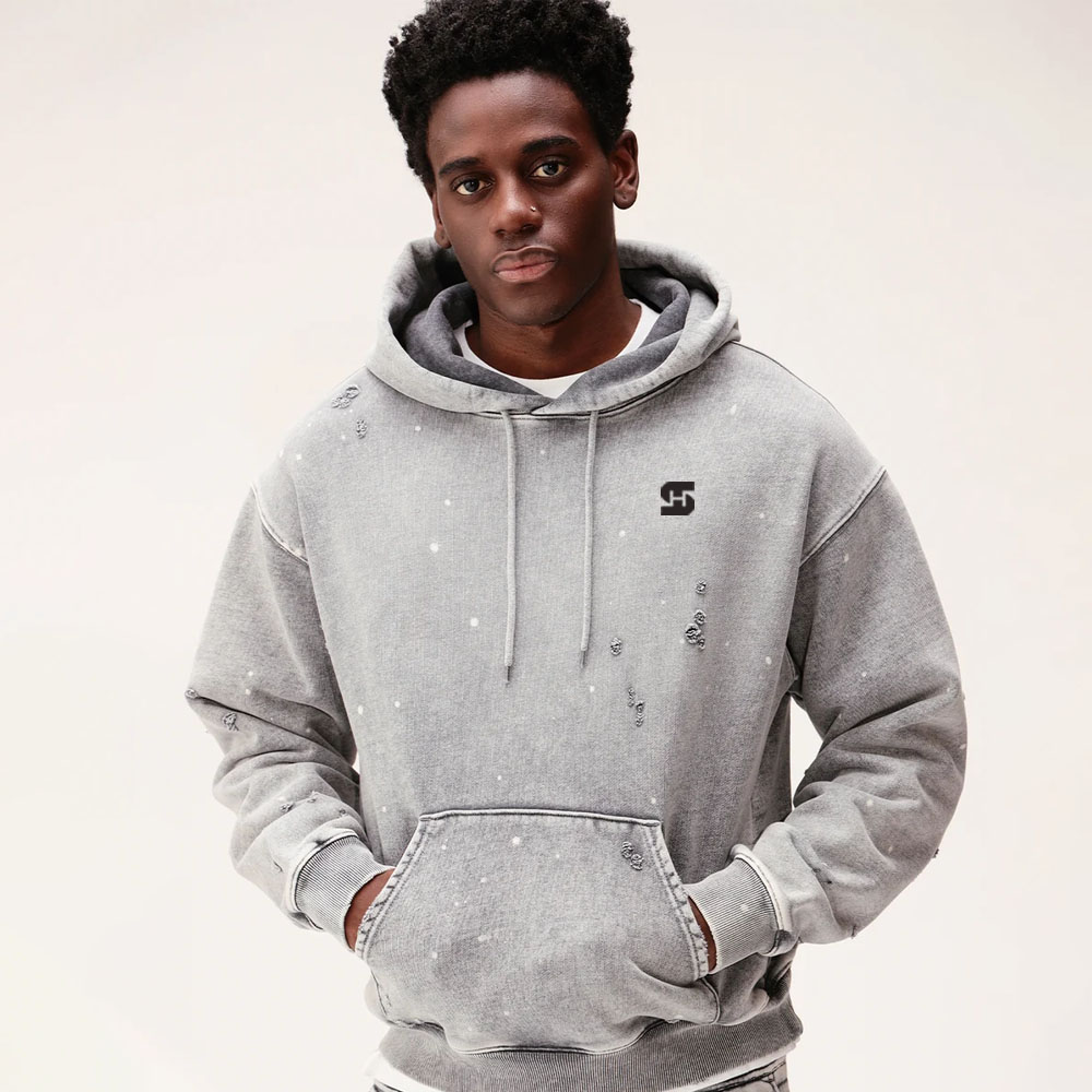 Custom Distressed Hoodie