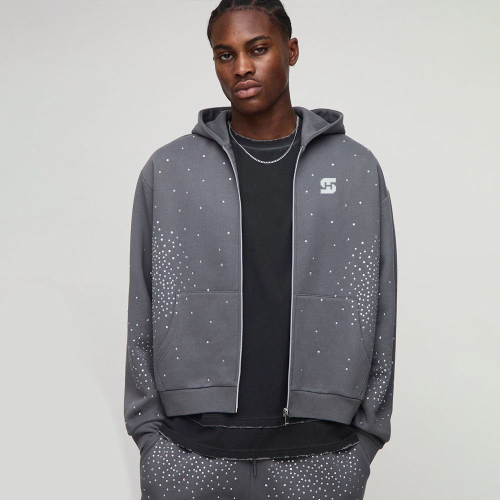 Custom Rhinestone Hoodie
